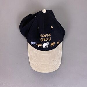 South Africa Hat Safari‎ Big Five Embroidered Baseball Cap Black Tan Strapback